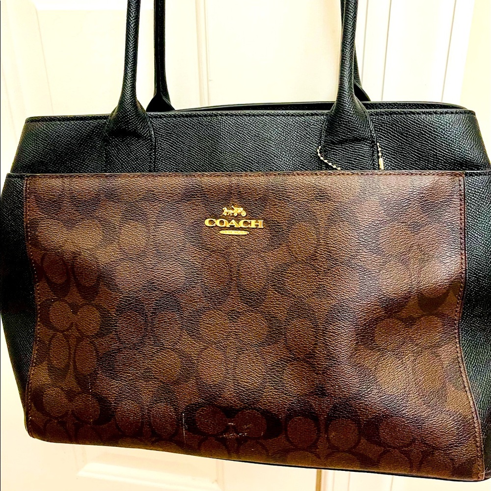 Coach Black and Brown Purse (Like New)